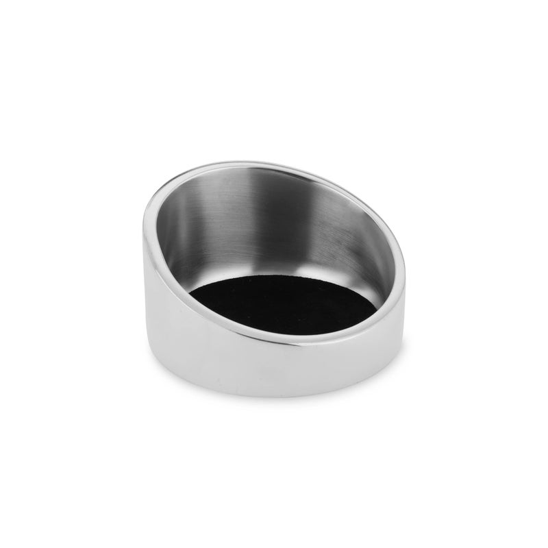 Nambe NambÃ© Tilt Wine Coaster - Angled Rim Alloy Drip Catcher & Bottle Holder - Sculptural Metal Table Accent for Barware, Entertaining & Home Bar, Chilled Bottle Rest & Counter DÃ©cor & Wine Accessories - Image 1